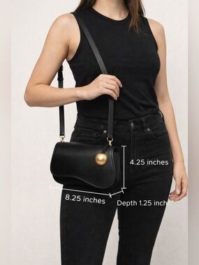 Cult Gaia Kazia Crossbody Bag Black NWT w/ Dust Bag Strap Sculptural